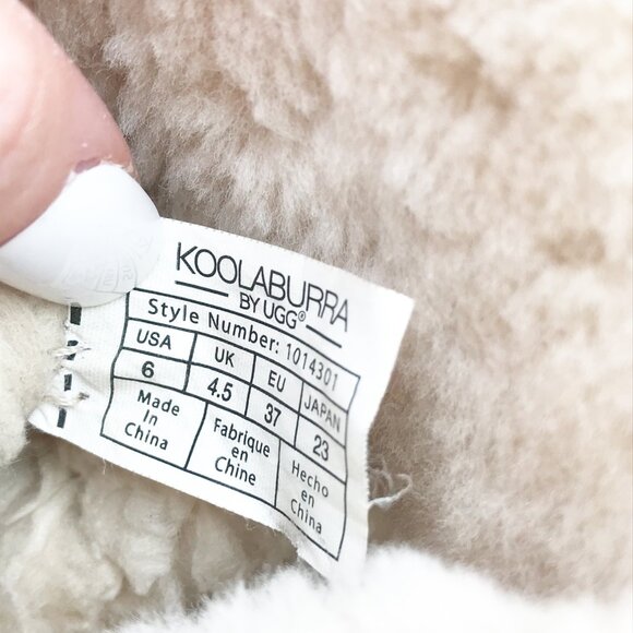 KOOLABURRA UGG Koola Slim Short Chestnut Brown Suede Fur Lined Boots Womens 6 - Picture 11 of 12